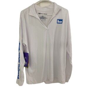 Women's Banded Performance Adventure 1/4 Zip Pullover Wicking White Sz Large NWT